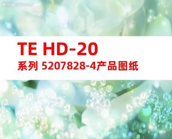 TE HD-20系列 5207828-4产品图纸